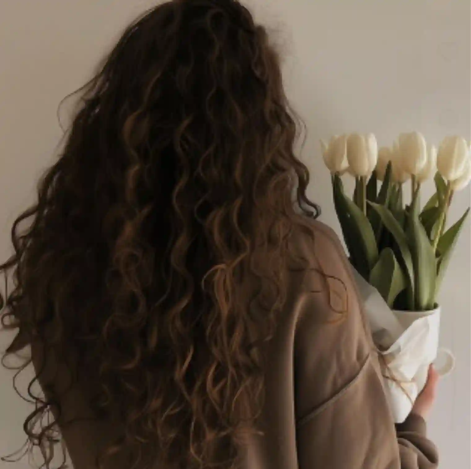 Permanente cabello largo con rizos